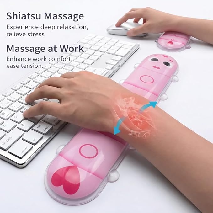 Cute Ergonomic Gel Jelly Wrist Rest for Office & Gaming, Support to Relieve Wrist Fatigue, Non-Slip Gel Pad for All-Day Typing Comfort, Won’t Flatten or Lose Shape After Long-Term Use