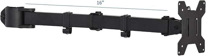 VIVO Fully Adjustable Single Monitor Arm for Desk Mount Stand, Monitor Arm for 1 Screen up to 27 inches, Black, PT-SD-AM01A