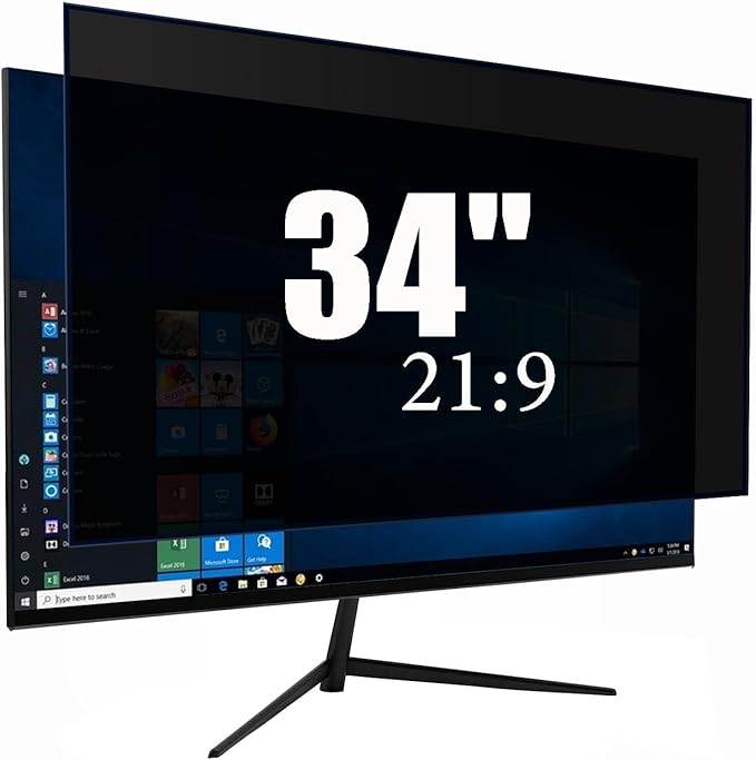 34 Inch Privacy Screen for Monitor with 21:9 Widescreen Monitor Blue Light Screen Protector - Anti-Glare - Anti-Scratch Protector Film for Data Confidentiality Privacy Shield