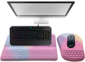 Keyboard Wrist Rest -Ergonomic Keyboard Stand with Wrist Rest- with Carpal Tunnel Massage Bumps and Full Memory Gel Design - Ideal Frequent Computer (Rainbow Color)