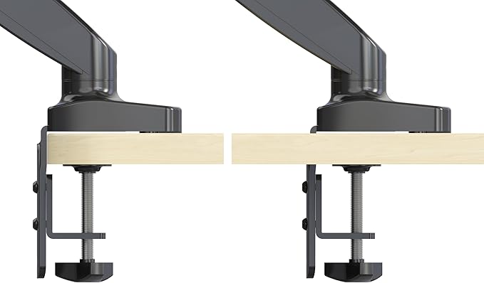 Dual Monitor Arm Stand - Holds 2 Computer Screens up to 32 Inches & 20 lbs Each, Pneumatic Height Adjustable Desk Mount with Articulating Swivel Arms, Full Motion VESA Bracket