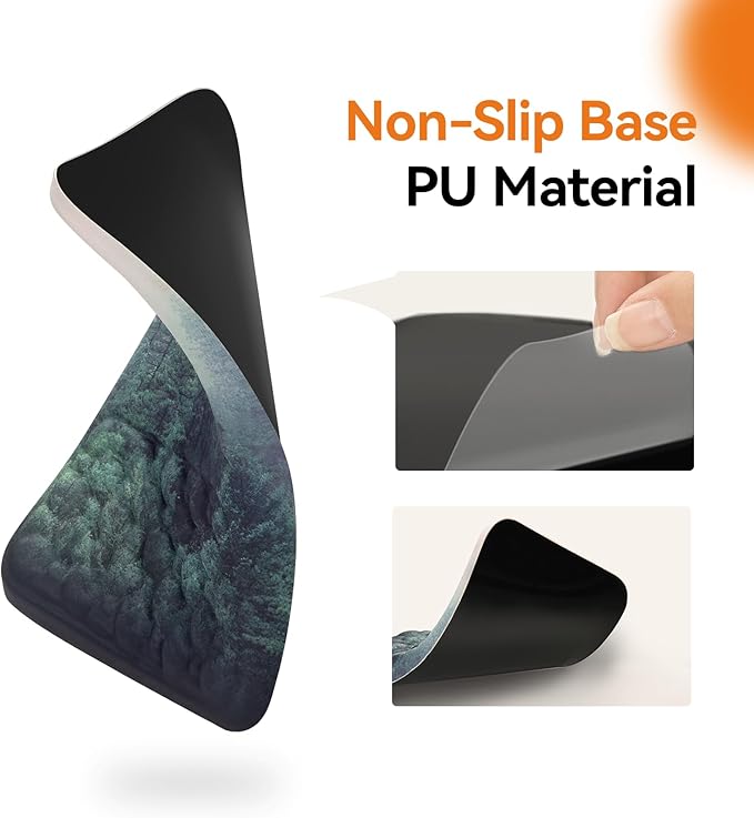 Ospelelf Mousepad with Wrist Rest Ergonomic Computer Comfortable Wrist Support Mouse Pad Green Forest Pattern