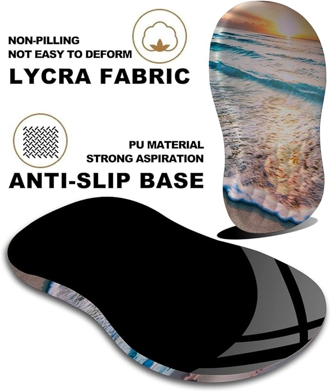 Mouse Pad Wrist Support, Ergonomic Mouse Pad with Massage Dot, Comfortable Computer Mouse Pad for Laptop, Wrist Rest Mousepad with Non-Slip PU Base for Office & Home, 12 x 8 in
