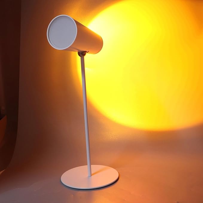 Desktop Lamp 3.7V 2.5W USB Rechargeable Cordless Mini Reading Lamp, Soft Eye Care Light for Bedroom Study Office - Adjustable Flexible Design, Flicker Free Illumination, Portable