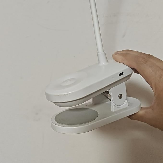 Clip On LED Reading Light, Book Light for Bedroom - 5W Dimmable Touch Control Desk Lamp with Flexible Gooseneck, 19 LED Eye-Caring Night Light, USB Rechargeable, Perfect for Headboard, Study, Office
