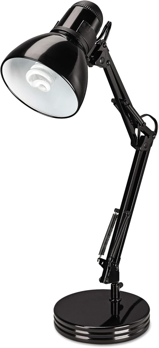 Alera ALE Architect Desk Lamp, Adjustable Arm, 22" High, Black