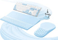 Ospelelf Keyboard Wrist Rest and Mouse Pad Set, Ergonomic Memory Foam Wrist Support, Aesthetic Desk Accessories for Office, Home & Gaming, Wrist Comfort Support, Blue
