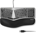 Macally Wired Ergonomic Keyboard for Mac - Compatible Backlit Apple Keyboard with Wrist Rest (Curved for Comfort) for MacBook Pro/Air, iMac, Mac mini