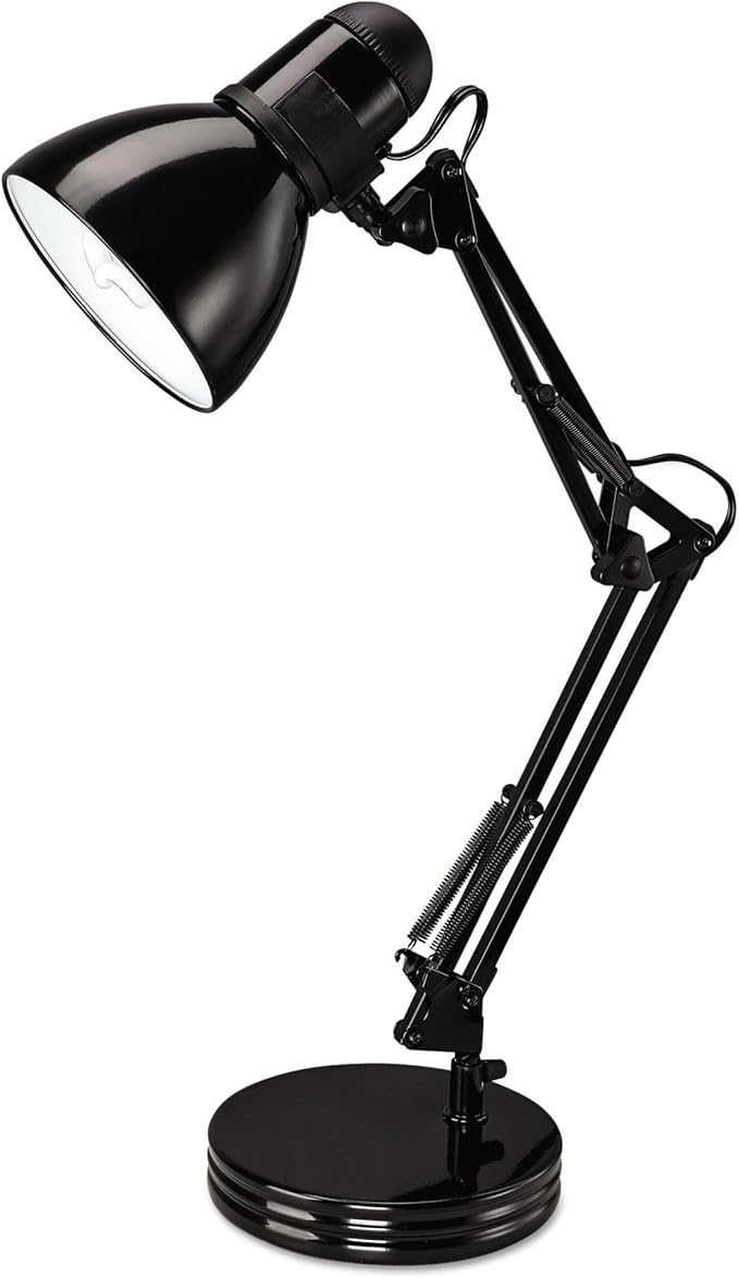 Alera ALE Architect Desk Lamp, Adjustable Arm, 22" High, Black