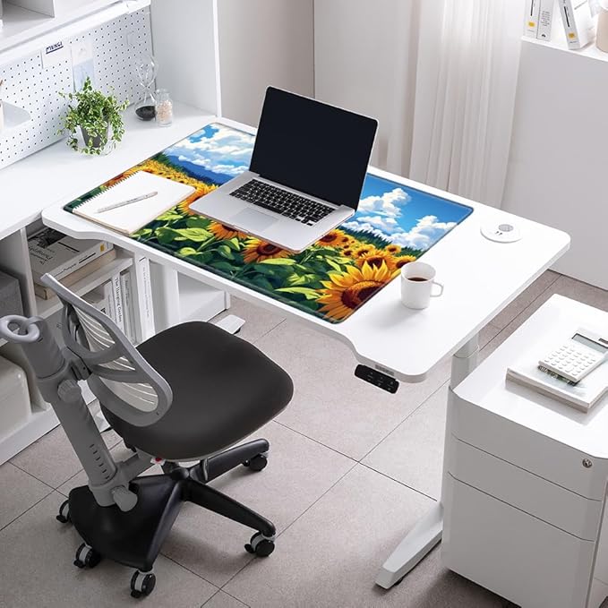 Large Mouse Pad 36x24 Desk Mat Gaming Mousepad Sunflower Computer Mat 4XL Huge Desk Pad Oversized Giant Mouse Mat for Girl Women Office Work