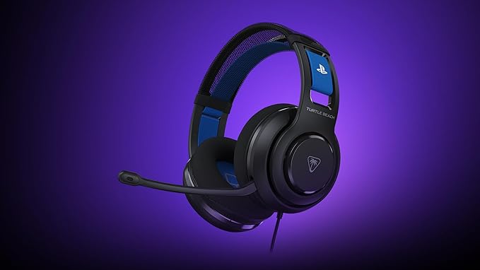 Turtle Beach Atlas 200 Wired Gaming Headset Officially Licensed for PlayStation, PS5, PS4-50mm Nanoclear Drivers, Flip-to-Mute Mic, Memory Foam Cushions, Floating Headband - Black