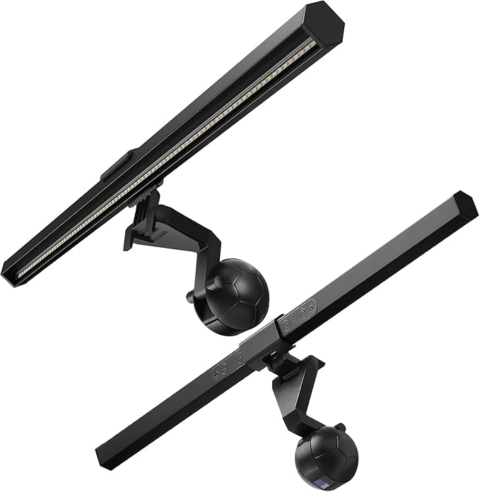 USB LED Lamp for Computer Monitor - Adjustable Brightness & Color Temperature, USB Powered, Matte Graffiti Finish, 40 cm, 5W, Eye-Care, Easy Installation, Perfect for Reading, Laptop, and Study
