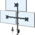 Triple Monitor Stand, Desk Mount for Three Screens up to 32 Inch, Stacked Monitor Arm for 3 Monitors Max 17.6lbs per Arm, Height Adjustable, Tilt, Swivel VESA Mount 75/100x100mm
