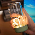AUGE LIGHT Mini Minimalist Table Lamp Cordless Lamp Rechargeable Table Lamp Portable Nightstand Lamps Desk Lamps for Home Office Unique Ambient Light Mood Lighting for Desk Decor Beside(Olive Green)