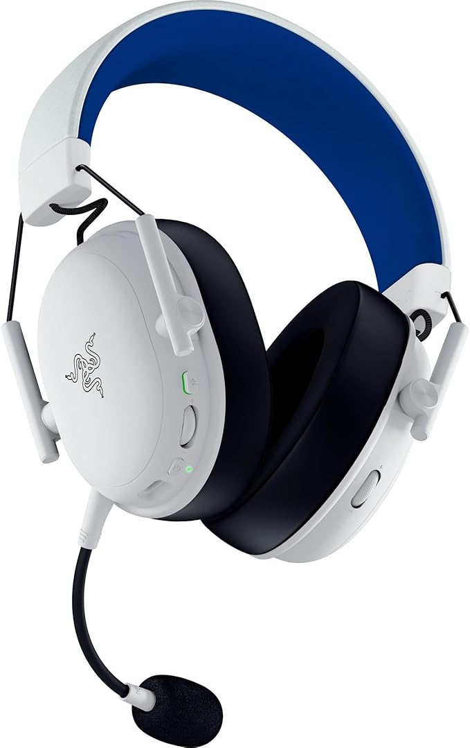 Razer BlackShark V3 X HyperSpeed Wireless Gaming Headset for PS5: 50mm Drivers - Cardioid Mic - 2.4 GHz, Bluetooth - Works with PC, Mac, Nintendo Switch, Smartphone - Long Battery Life - White