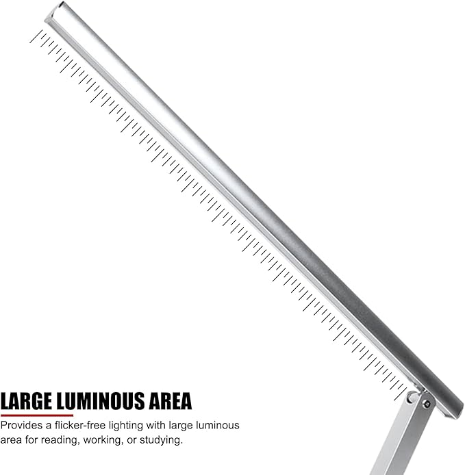 EVTSCAN 10W USB Foldable LED Desk Lamp, with 46 LEDs, 180 Degrees Adjustable Arm, Aluminium Alloy Body, Modern Eye Care LED Table Light for Home Office, for Reading, Studying, Working