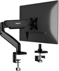 Mount-It! Single Monitor Arm Desk Mount, Gas Spring Monitor Mount, Fits 13–32" Screens up to 17.6 lbs, VESA 75x75 & 100x100, Full Motion Tilt Swivel Rotate, C-Clamp & Grommet Base