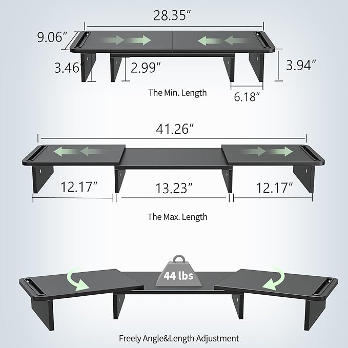 Zimilar Dual Monitor Stand Riser – Wood