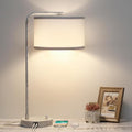 Seaside village Bedside Table Lamp with USB C+A Charging Ports, Fully Stepless Dimmable Modern Farmhouse Nightstand Lamp, Tall Reading Desk Lamp for Bedroom, Living Room, Office, 9W LED Bulb Included