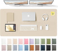 YSAGi Leather Desk Pad Protector, Office Desk Mat, Large Mouse Pad, Non-Slip PU Leather Desk Blotter, Laptop Desk Pad, Waterproof Desk Writing Pad for Office and Home (Eggshell, 55" x 24")