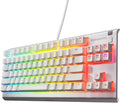 SteelSeries Apex 3 TKL White RGB Gaming Keyboard — Tenkeyless Compact Form Factor — 8-Zone RGB Illumination — Water and Dust Resistant — Whisper-Quiet Gaming Switch