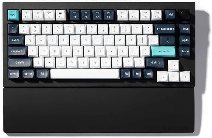 Keychron Silicone Palm Rest for V1 / V1 Max / V2 / V2 Max / Q1/ Q1 Pro / Q1 HE/ Q1 Max / Q2 / Q2 Pro / Q2 Max/ Q2 HE/ P1 / P1 Pro / P1 HE - Black, 12.89" Length