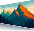 Desk Mat, Mountain Forest XXL 35.4"x15.7"Large Gaming Mouse Pad, 3mm Thick Gaming Keyboard Pad,Desk Pad Non-Slip Rubber Base with Stitched Edges for Office Game Home Decor