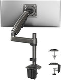 HUANUO Single Monitor Arm for 13-32 inch Screens,Holds 19.8lb,Adjustable Monitor Stand with Clamp and Grommet Base,Vesa 75x75mm/100x100mm Compatibility (Black)