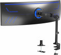 VIVO Single Ultra-Wide Monitor Desk Mount for up to 49 inch Ultrawide Screens, Clamp-on Adjustable Stand Holds 44 lbs, VESA up to 100x100mm, Black, STAND-V100M
