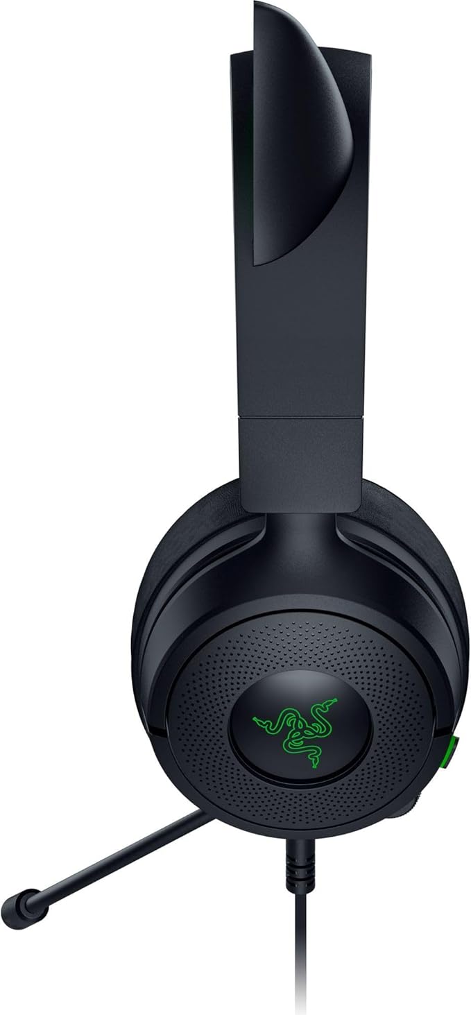 Razer Kraken Kitty V3 X Wired Gaming Headset: Kitty Ears - HyperClear Cardioid Mic - 40 mm Drivers - 7.1 Surround Sound - Comfy Ear Cushions - Cross-Platform via 3.5mm PC, PS5, Xbox, Switch 2 - Black