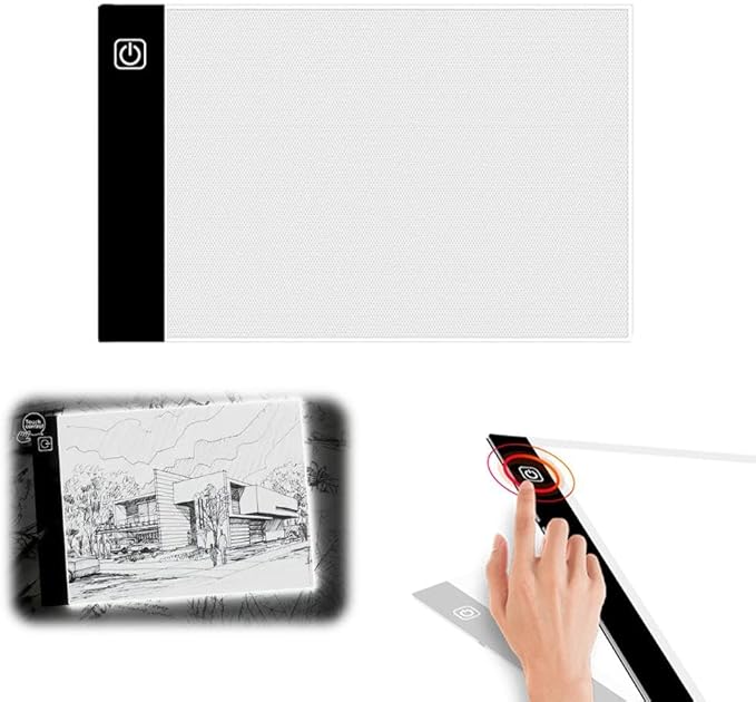 USB Light Box for Tracing, A3 A4 A5 LED Light Pad with Eye-Care & Anti-Flicker, Ultra-Thin Portable Tracing Light Board for Artists, Drawing, Crafts