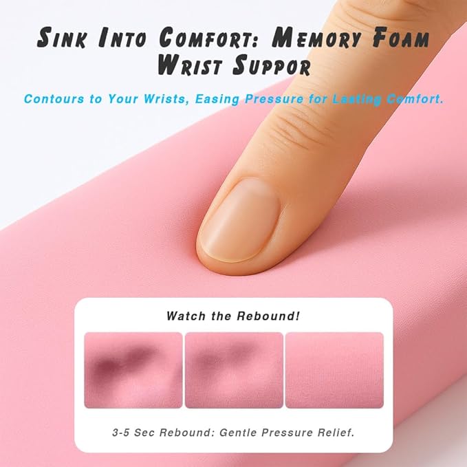 ErgoComfort Gel Wrist Rest Mouse Pad-Ergonomic Office Mousepad with Wrist Support-Non-Slip, Design Desk Accessories Mat for Home&Game Decor (09LavenderHaze Set)