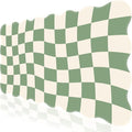 L-SPOUTTO Green Mouse Pad,Geometric Desk Mat XXL Large Scalloped Gaming Mousepad,35.4x15.7in Non-Slip Rubber Base Keyboard Pad Waterproof Desktop Mat for Laptop Computer Game Home Office-Checkered