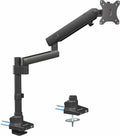 VIVO Premium Aluminum Full Motion Single Monitor Desk Mount Stand with Lift Engine Arm, Pole Extension, and USB Ports, Fits Screens up to 40 inches, STAND-V101BDU