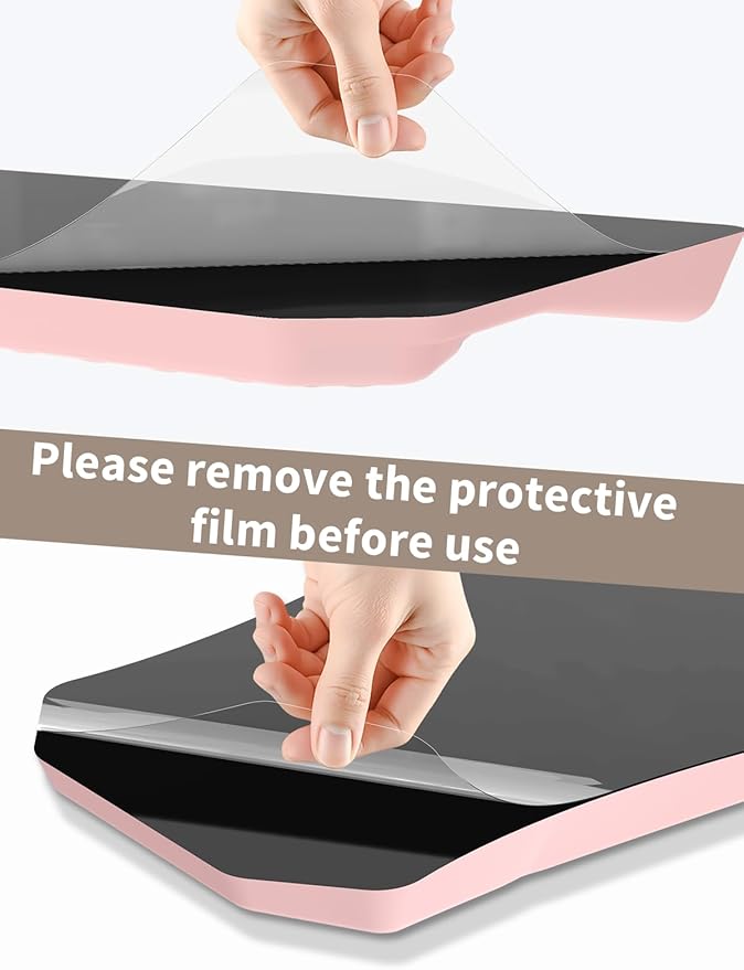 3-in-1 Ergonomic Keyboard Stand with Wrist Rest & Mouse Pad Set, Comfy Keyboard Riser Holder Soft Mousepad with Massage Design, Memory Foam and Non-Slip PU Base for Wrist Support, Pink