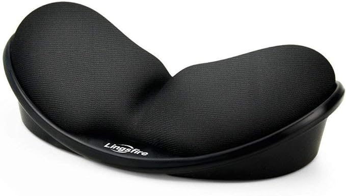 LINGSFIRE Memory Foam Mouse Wrist Rest Keyboard Wrist Rest Pad Anti-Skid Mousepad Support Wrist Rest Mat for Office Computer Laptop Mac- Durable Comfortable Lightweight Easy Typing(5.1 * 2.8" Black)