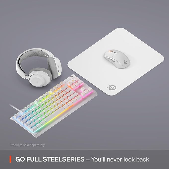 SteelSeries QcK Cloth Gaming Mouse Pad - Exclusive Micro-Woven Surface - Optimized for Gaming Sensors - Maximum Control - Size M - White