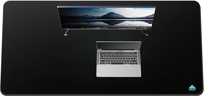 Cacoy 59" x 27.5" Large Gaming Mouse Pad XXXL, Extended Mega Size Professional Mouse Mat Desk Mat for Desk, Non-Slip Mousepad with Special-Textured Surface, Anti-Fray Stitched Edges Desktop Pad, Black