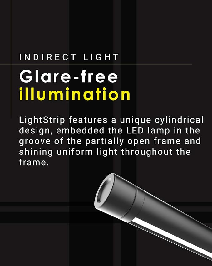 Allocacoc LED Desk Lamp, LightStrip, 360 Degree, Touch Control, Slide, Swipe to Adjust Brightness, Light Saber, Modular, Link to Extend, USB-C, Modern, Fun, Home, Office, Bedroom (Warm)