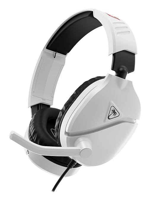 Turtle Beach Recon 70 Wired Gaming Headset - Licensed for Nintendo Switch 2, Nintendo Switch/Lite/OLED, Flip-to-Mute Mic, Adjustable, Lightweight headphones, On-Ear Controls, 40mm Drivers, Black/White