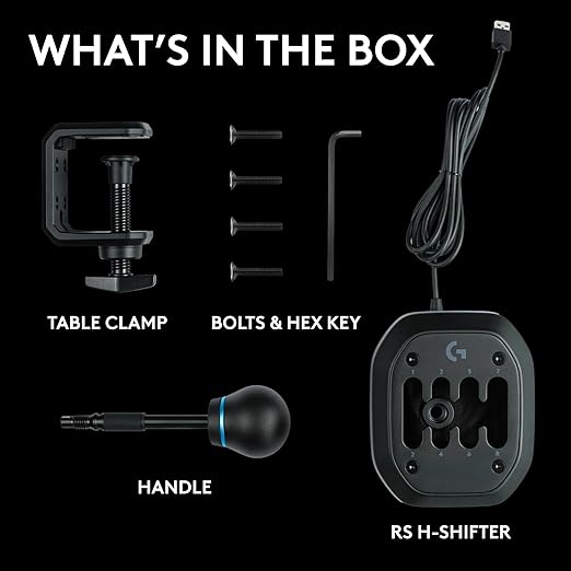 Logitech G RS H-SHIFTER - Sim Racing Gear Shifter compatible with PRO, RS50 Racing Wheel Base for consoles PlayStation 5, Playstation 4, Xbox-Series X|S, Xbox-One, and PC