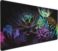 Gaming Mouse Pad,Large Mouse Pads for Desk,Non-Slip Rubber Base Extended Mousepad,XXL Keyboard Mouse Mat,Computer Keyboard Desk Pad with Stitched Edges,35.4x15.8inch,Succulent Plants
