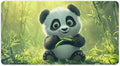 Large Ergonomic Gaming Mouse Pad Panda Joy - Adorable Baby Panda Theme with Non-Slip Base Water-Resistant Surface and Stitched Edges 40X75cm