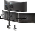 WALI Quad Monitor Mount for up to 49 inch Ultrawides on Top Bracket and 27 inch Screens on Lower Brackets, Extra Tall 4 Monitor Stand, Heavy Duty Monitors Arm up to 44 lbs (M004S-P), Black