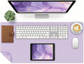 Bloss Light Purple Desk Mat, Double-Sided Leather Desk Pad, Desk Matt for Desktop, Waterproof Desk Pad Mat, Computer Mat for Office Work/Home - 31.5" x 15.7"