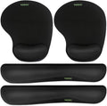 VAGAU Premium Keyboard Wrist Rest and Mouse Pad Wrist Support, Ergonomic Memory Foam Set for Office, Laptop, Mac, Computer and Gaming, Comfortable Typing (2 Pack)