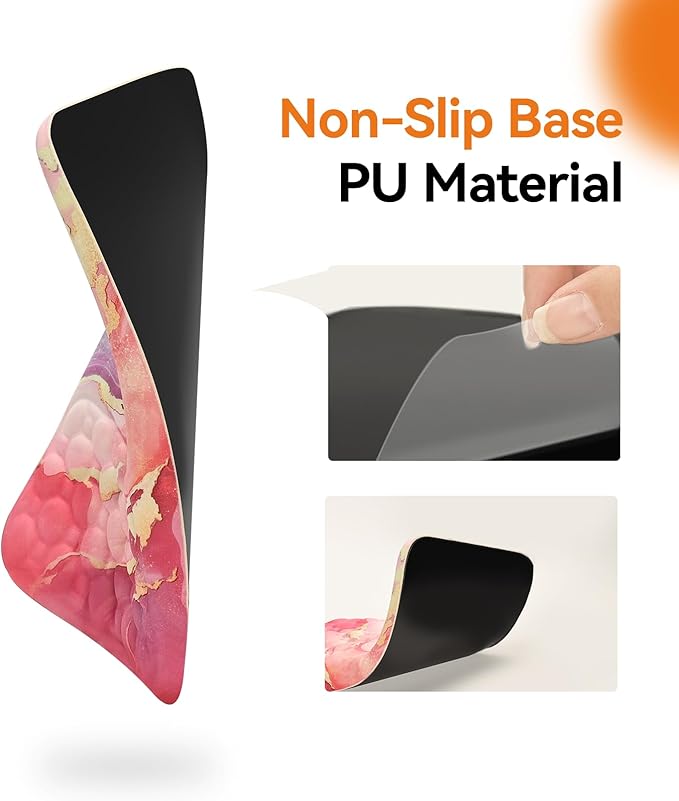 Ospelelf Pink Mouse Pad with Wrist Support Large Ergonomic Office Comfy Mousepad Wrist Rest