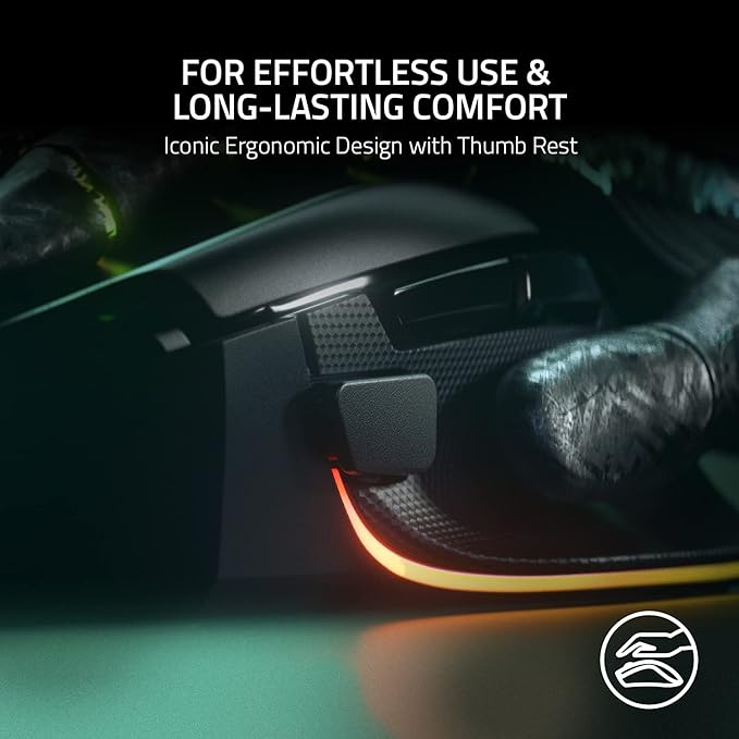 Razer Basilisk V3 Customizable Ergonomic Gaming Mouse: Fastest Gaming Mouse Switch-Chroma RGB Lighting-26K DPI Optical Sensor-11 Programmable Buttons-HyperScroll Tilt Wheel-Classic Black,(Pack of 10)
