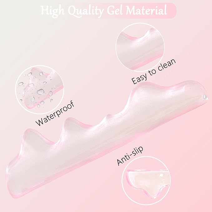 Gel Mountain Wrist Rest for Keyboard and Mouse Abstract Clear Pink Keyboard Wrist Rest Transparent Ergonomic Cute Minimalist Mouse Wrist Pad Cool Silicone Non-Slip Support for Computer Office Decor