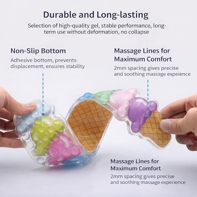 Cute Ergonomic Gel Jelly Wrist Rest for Office & Gaming, Support to Relieve Wrist Fatigue, Non-Slip Gel Pad for All-Day Typing Comfort, Won’t Flatten or Lose Shape After Long-Term Use